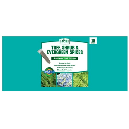 Expert Gardener Fertilizer Spikes for Evergreens, 15 Pack