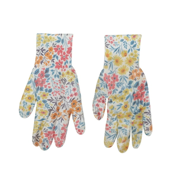 Expert Gardener Floral Pattern Nitrile Gardener Gloves