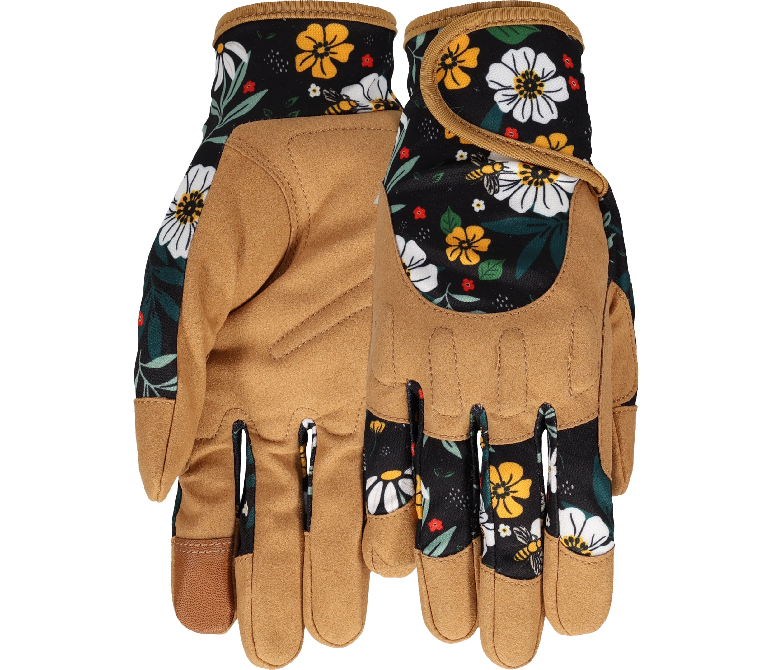 Expert Gardener Floral Synthetic Leather Glove Size Medium, 1 Pair