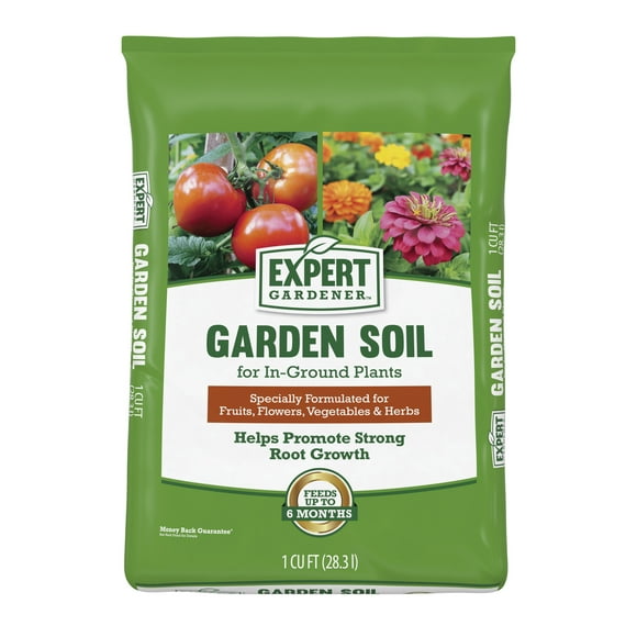 Expert Gardener Garden Soil for In-Ground Plants, Great for Flowers, Fruits & Vegetables, 1 cu. ft.