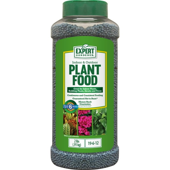 Expert Gardener Indoor & Outdoor Plant Food 19-6-12 Fertilizer, Feeds up to 6 Months; 2 lb.
