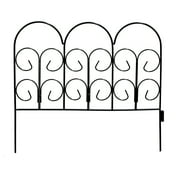 Expert Gardener Iris Black Powder Coated Steel Garden Border 16 inches H x 18 inches W