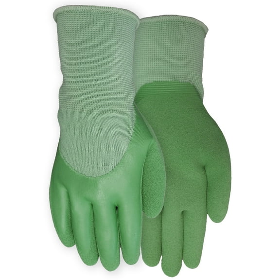 Expert Gardener Ladies Double Dipped Latex Glove, Small, Green