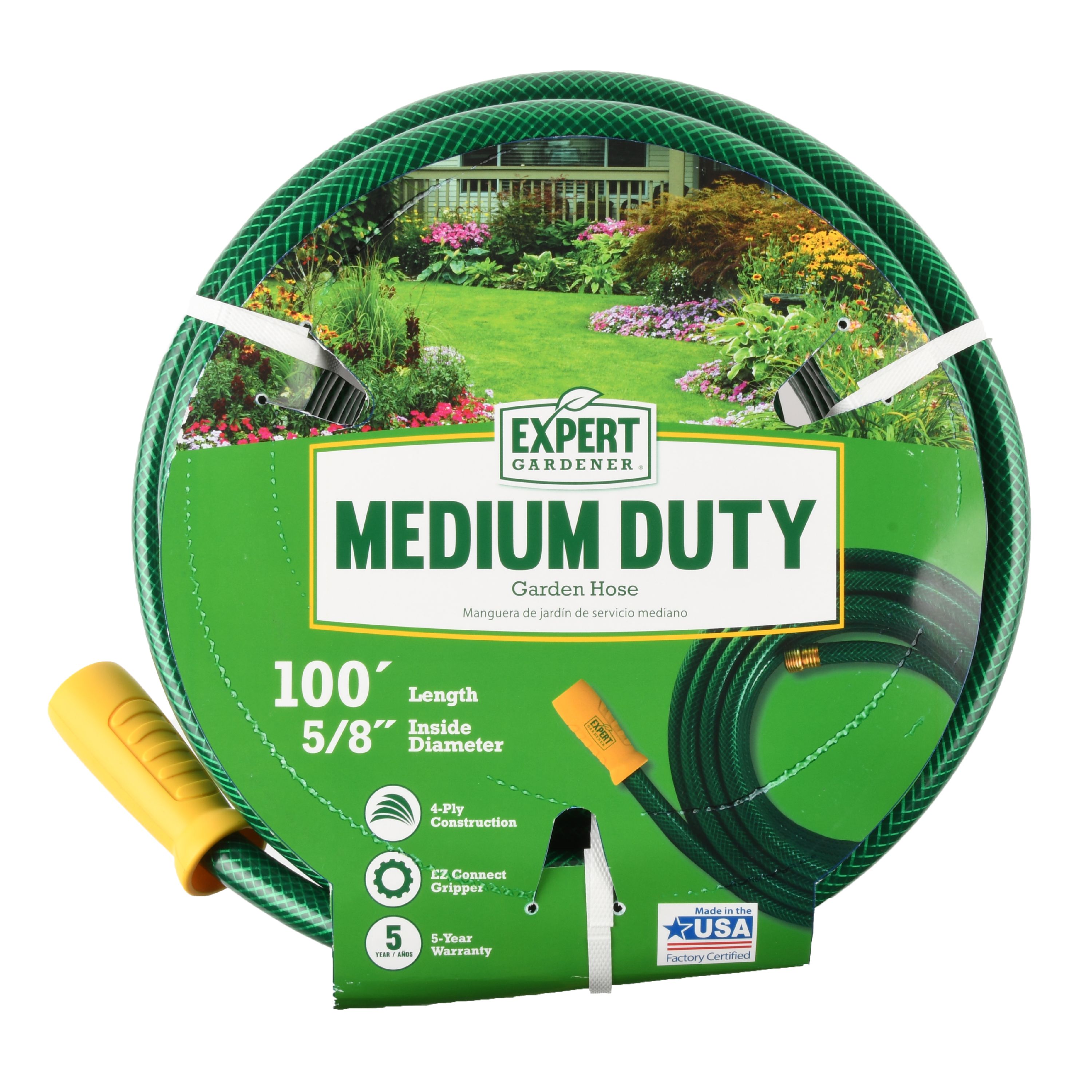 Expert Gardener Medium Duty 5/8" x 100' Garden Hose - image 1 of 13