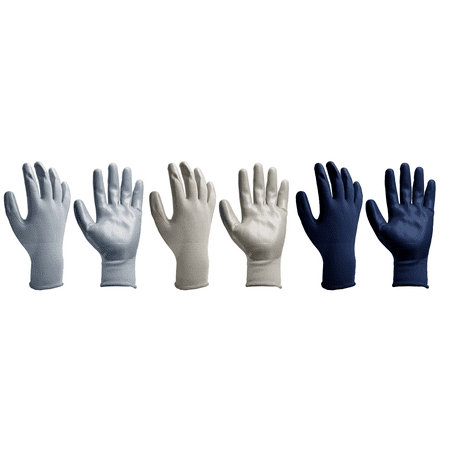 Expert Gardener Men's Large Nitrile Dipped Work / Garden Gloves, 3 Pair