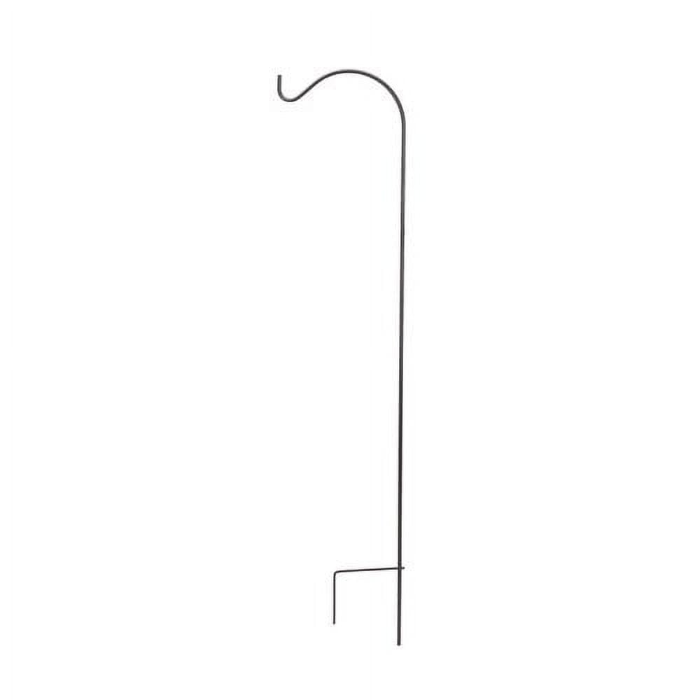Expert Gardener 48 in Metal Garden Shepherd Hook, Powder-Coated Black ...