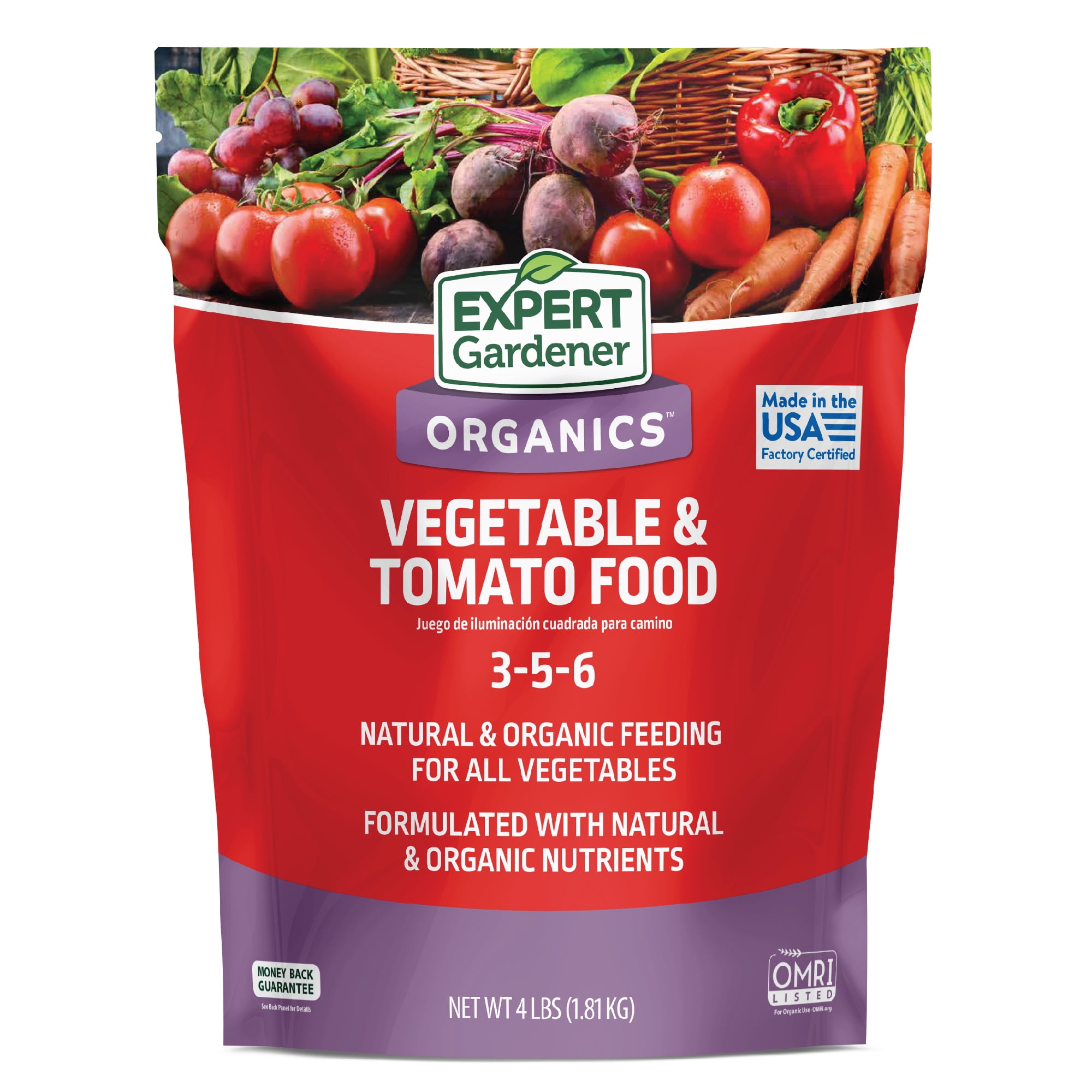 Expert Gardener Organics Vegetable & Tomato Food, 4 lb Fertilizer