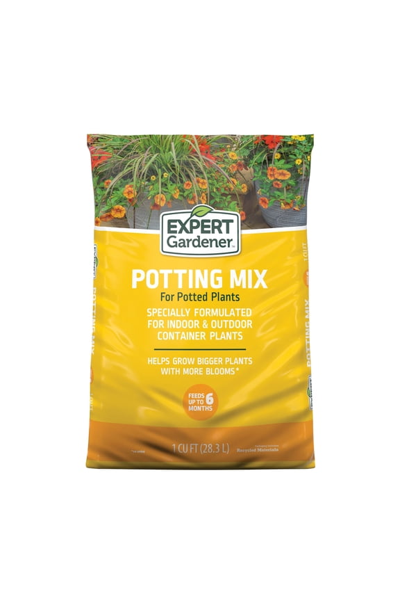 Potting Mix for Potted Plants, 1 Cu. Ft., Indoor and Outdoor Soil