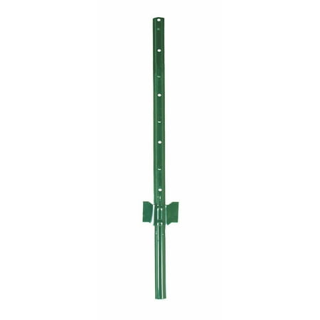 Expert Gardener Powder Coated Steel Fence U Post, Green, 3'