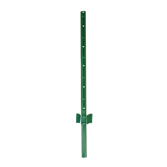 Expert Gardener Powder Coated Steel Fence U Post, Green, 4'