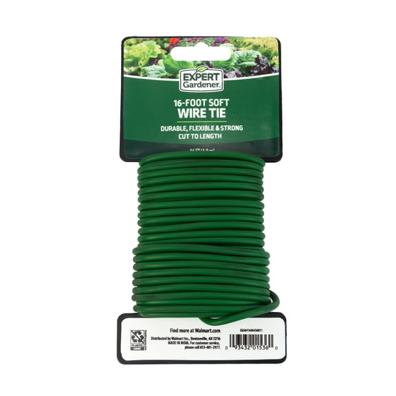 Expert Gardener Metal Twist Tie Wire for Outdoor Garden Use, Weather-Resistant, 16 ft