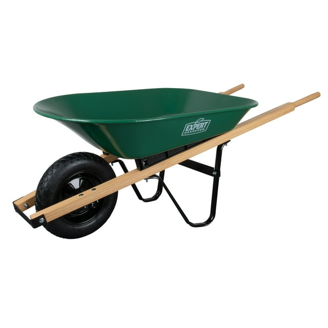 Expert Gardener Steel Wheelbarrow, 4 Cu. Ft.