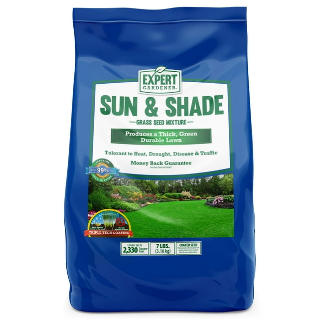 Expert Gardener Sun & Shade Southern Grass Seed Mix, for Sun to Partial