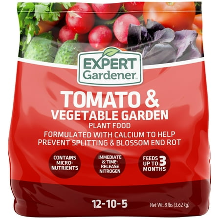Expert Gardener Tomato & Vegetable Garden Plant Food Fertilizer, 12-10-5 Fertilizer, 8 lb.