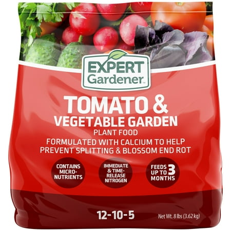 Expert Gardener Tomato & Vegetable Garden Plant Food, 12-10-5 Fertilizer, 8 lb