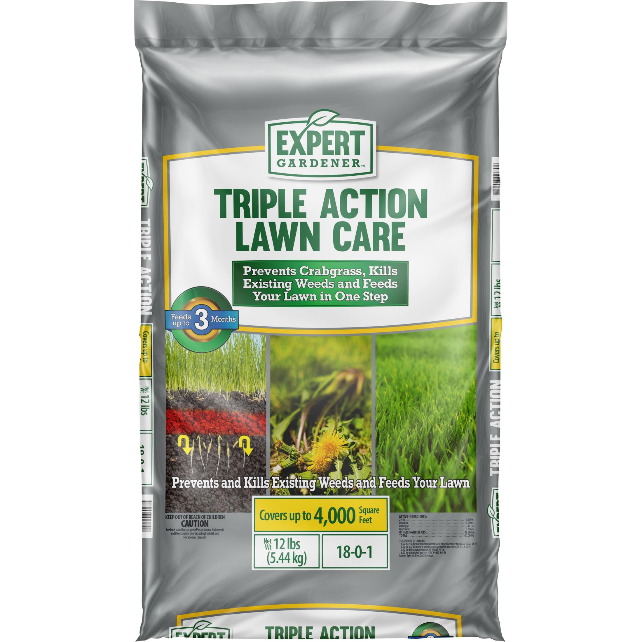 Expert Gardener Eg Triple Action Lawn Care 4m 12lb