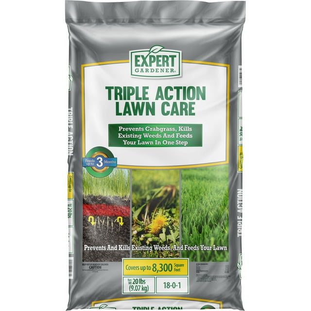 Expert Gardener Triple Action Lawn Food & Weed Control, 1801