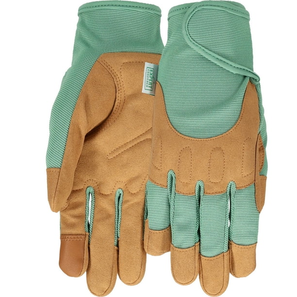 Expert Gardener Women's Synthetic Leather Gardening Gloves, Medium