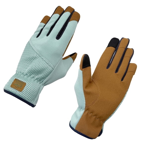 Expert Gardener Womens Breathable SlipOn Synthetic Leather Gardening Gloves, Size M