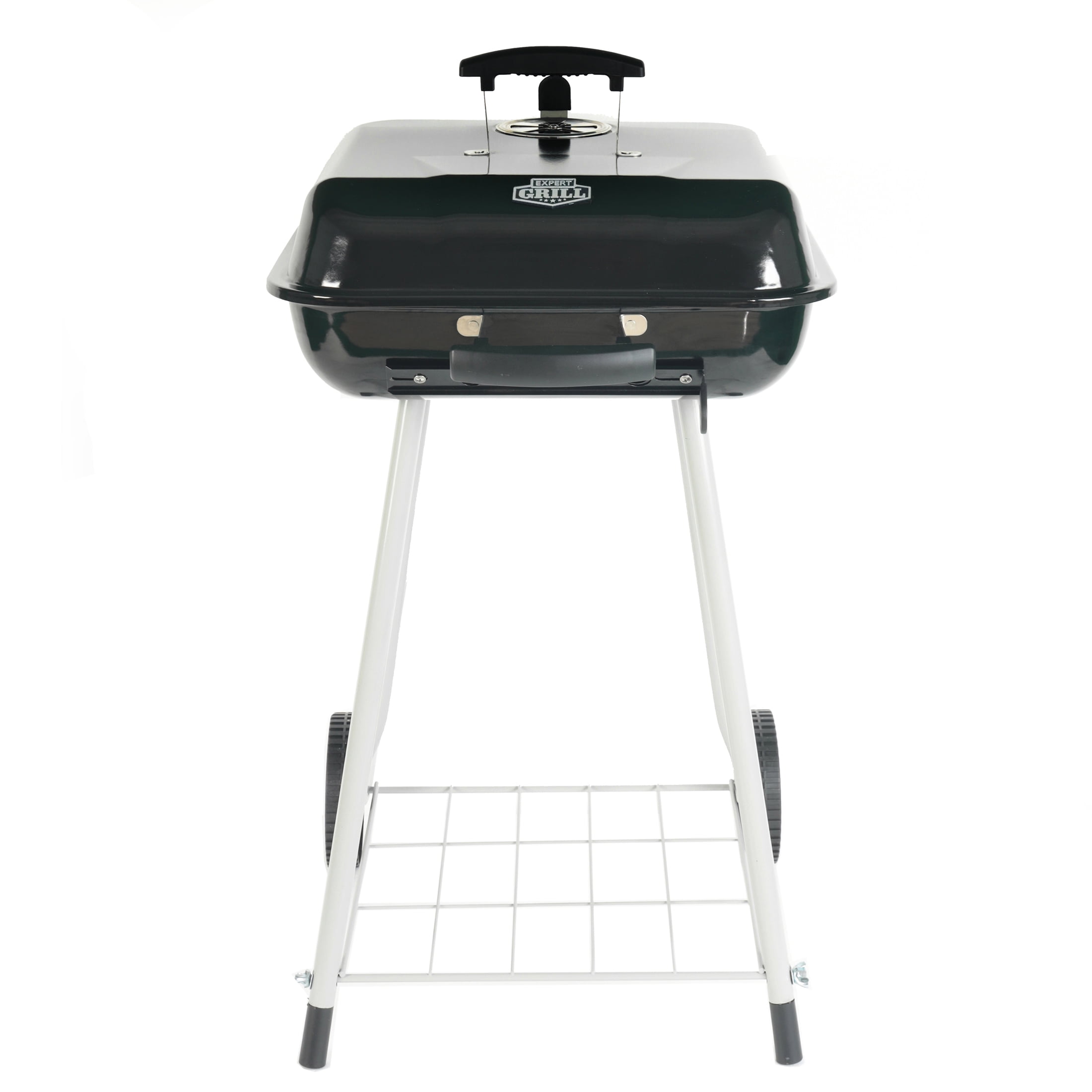 Expert Grill 17.5 Inch Charcoal Grill with Wheels and Adjustable Dampers