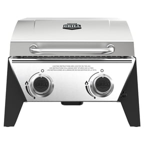 Expert Grill Stainless Steel 2-Burner Tabletop Propane Gas Grill, 13,000 BTUs, 273 sq. in.