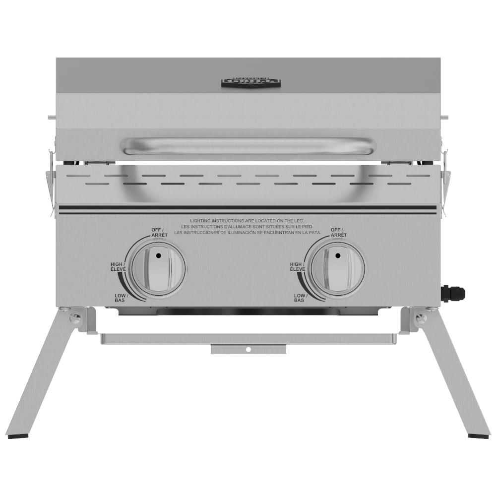 Sobriquette Sikker stout Expert Grill 2 Burner Tabletop Propane Gas Grill in Stainless Steel -  Walmart.com