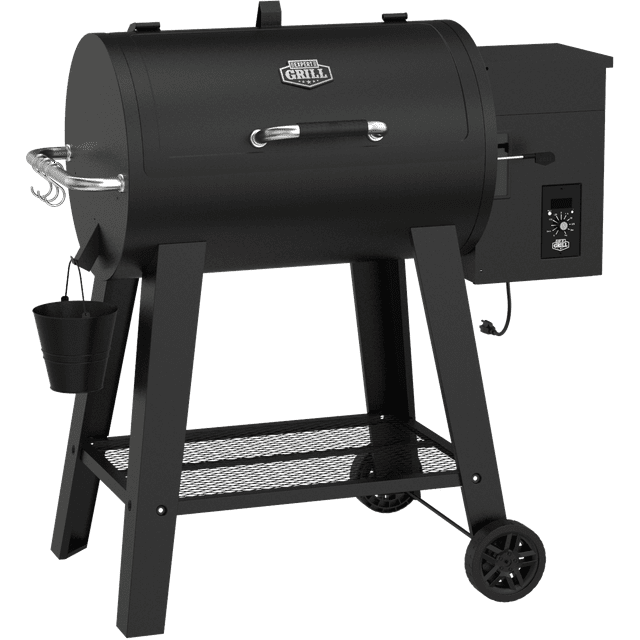 Expert Grill 28" Pellet Grill with Wheels, 22lb Capacity Hopper, Black