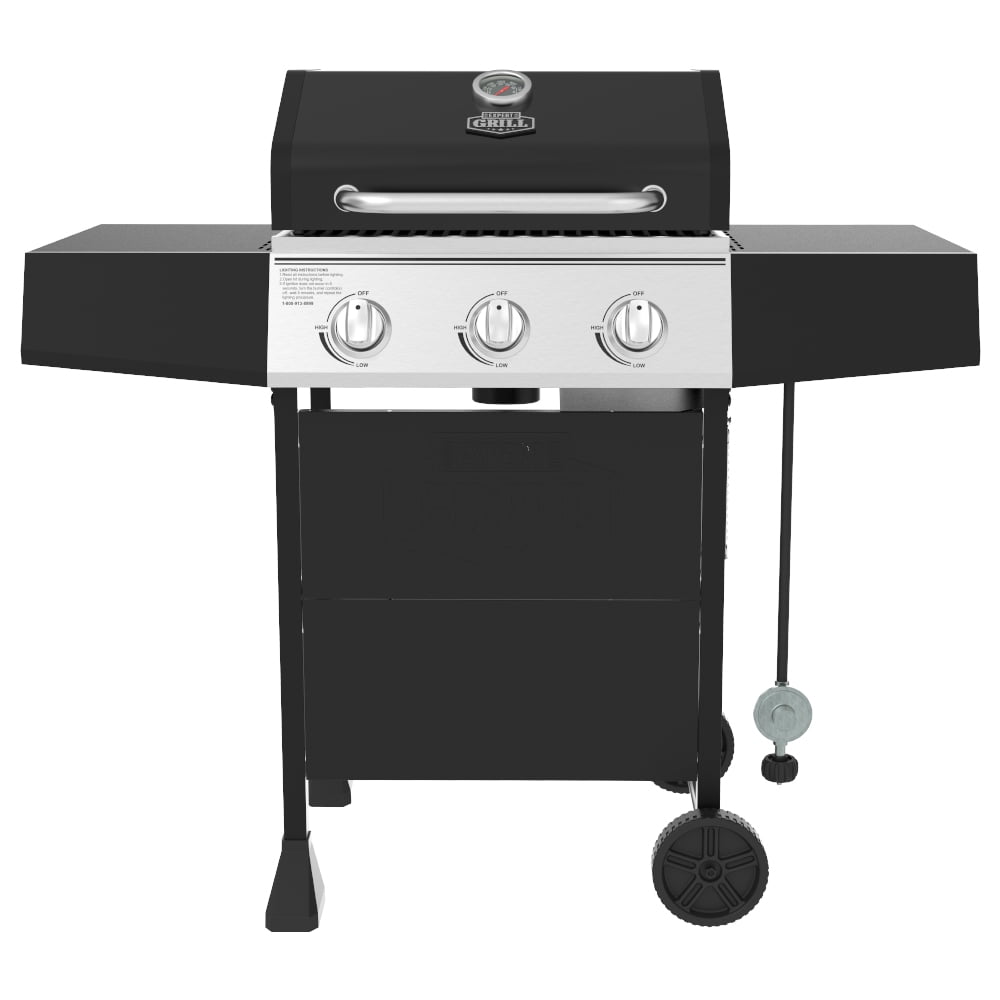 Large Propane Gas Grill 3-Burner with Grill Mats and Accessories Grill Kit  21PC