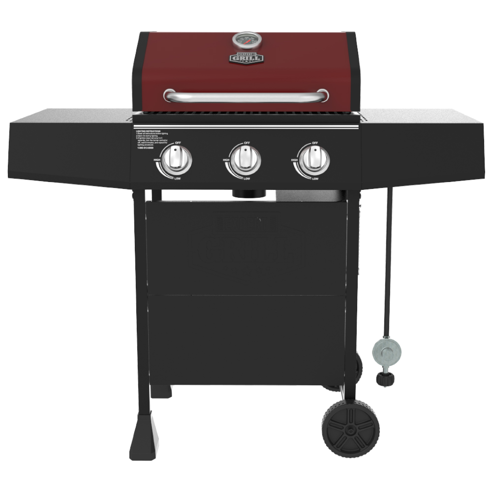 Expert Grill 3 Burner Propane Gas Grill in Red - image 1 of 15
