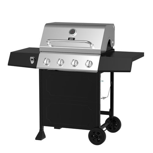 Expert Grill 4-Burner Gas Grill, Stainless Steel/Black