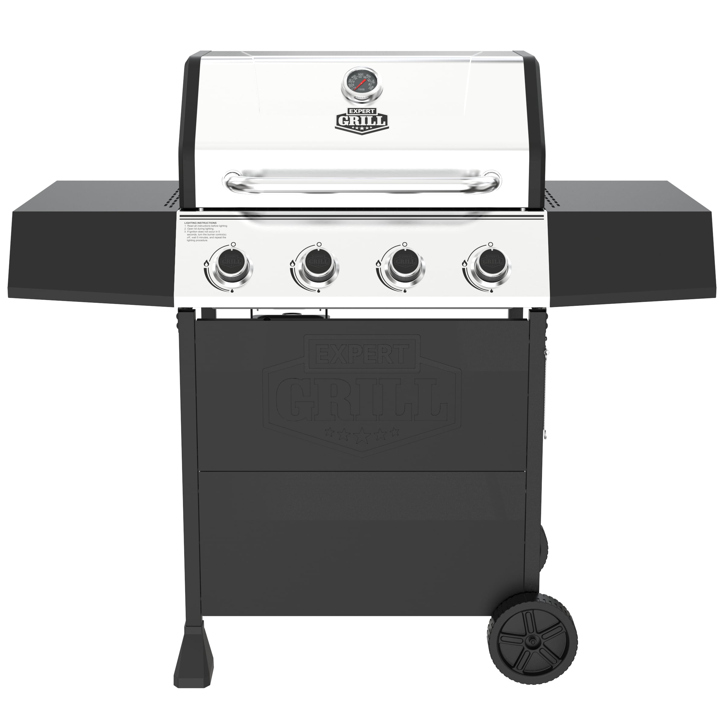 Expert Grill 4-Burner Propane Gas Grill with Stainless Steel Burners and Porcelain Enamel Firebox