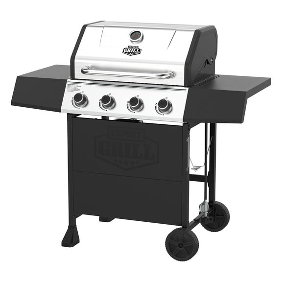 Expert Grill 4-Burner Propane Gas Grill with Stainless Steel Burners and Porcelain Enamel Firebox