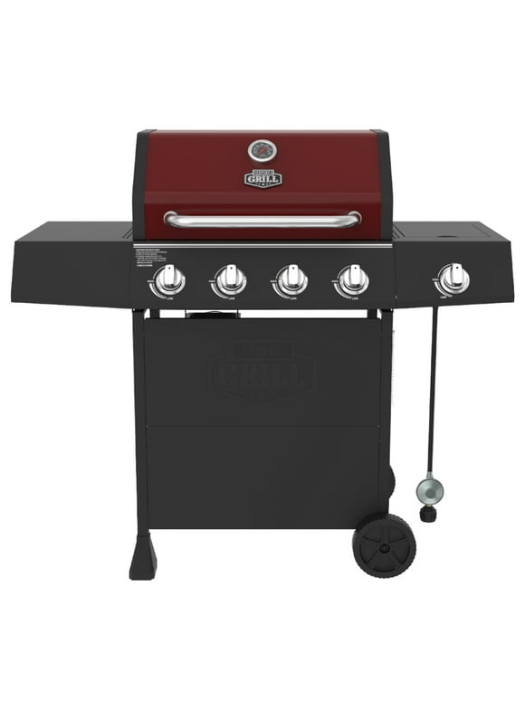 Expert Grill 4 Burner with Side Burner Propane Gas Grill in Red