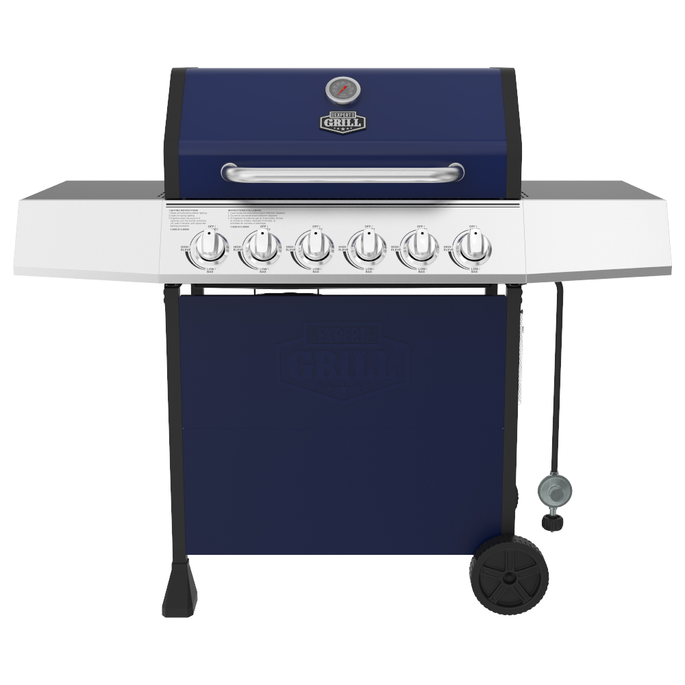 Expert Grill 6 Burner Propane Gas Grill in Blue - image 1 of 16