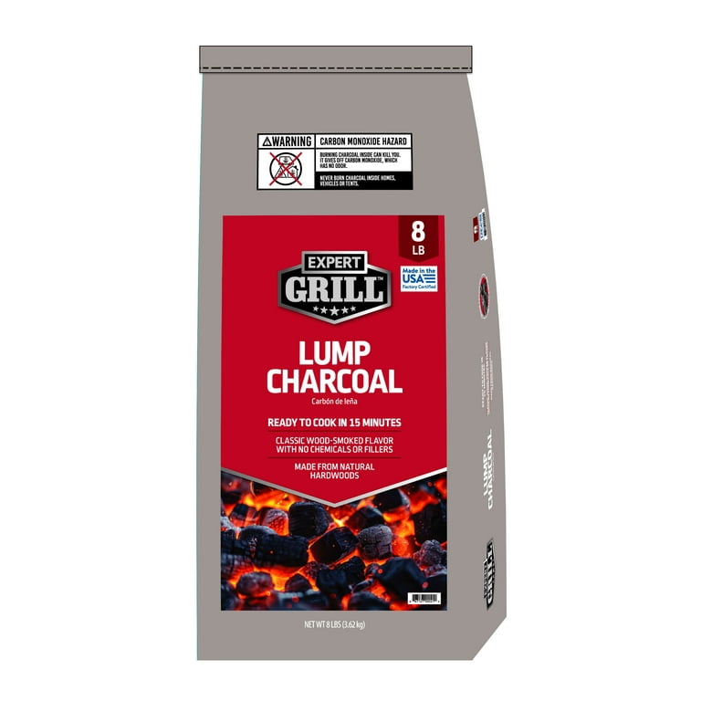Expert Grill All-Natural Hardwood Lump Charcoal 8 lb for High-Heat