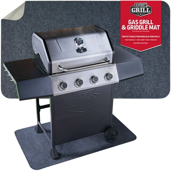 Expert Grill Brand - Gas Grill and Griddle Mat; Size Large 50" x 29" Composite / Synthetic Deck Safe