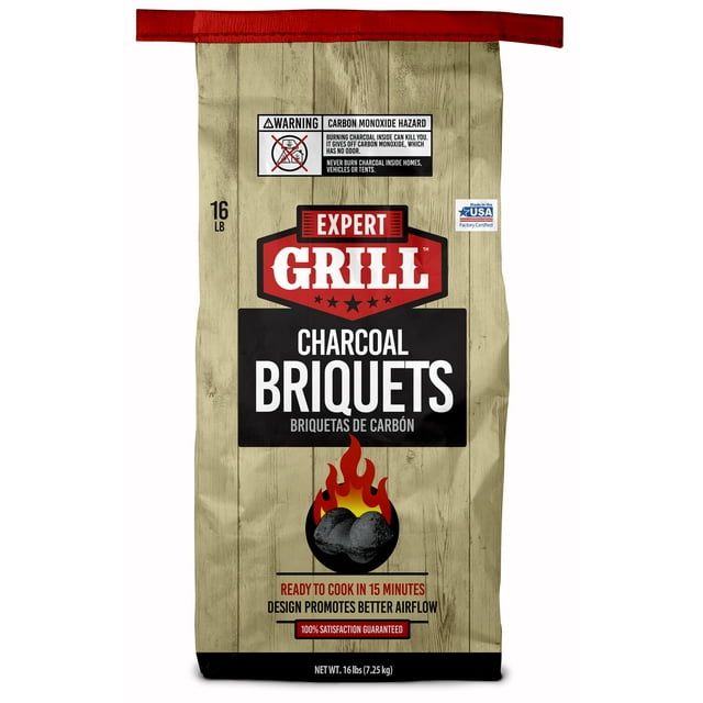 Expert Grill Charcoal Briquets, Charcoal Briquettes, 16 lb