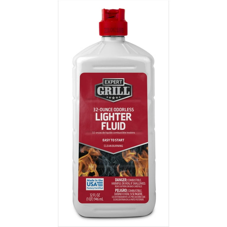 Expert Grill Charcoal Lighter Fluid Odorless 32 Oz for Grill and