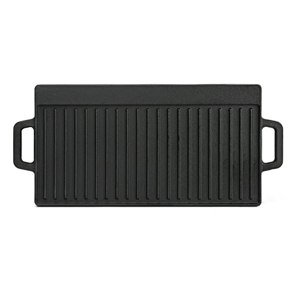 Expert Grill Deluxe Cast Iron Reversible Grill Griddle Plate, Black,Hand Wash
