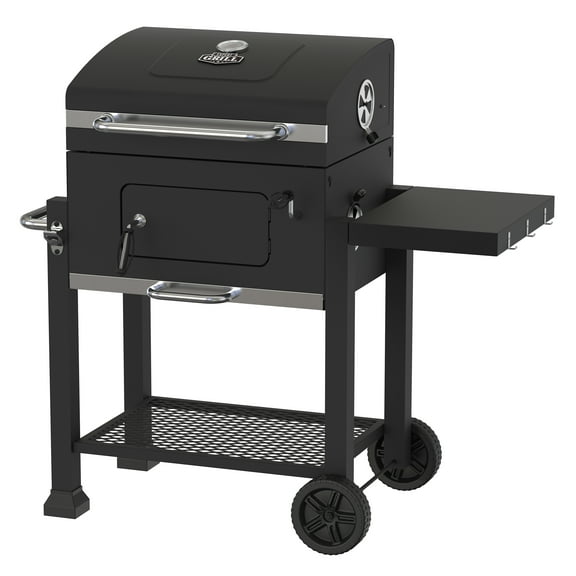 Expert Grill Charcoal Grill, 24 Inch Heavy Duty Charcoal Grill with Wheels, Black