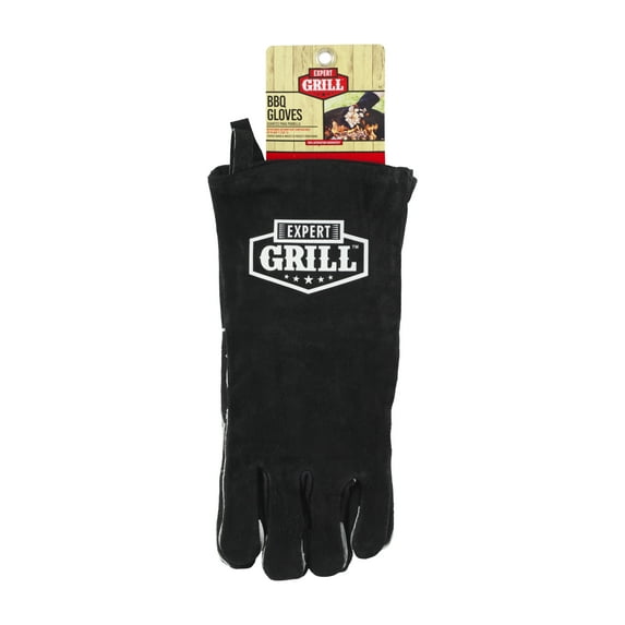 Expert Grill Heavy Duty High Heat Resistant Leather BBQ Gloves