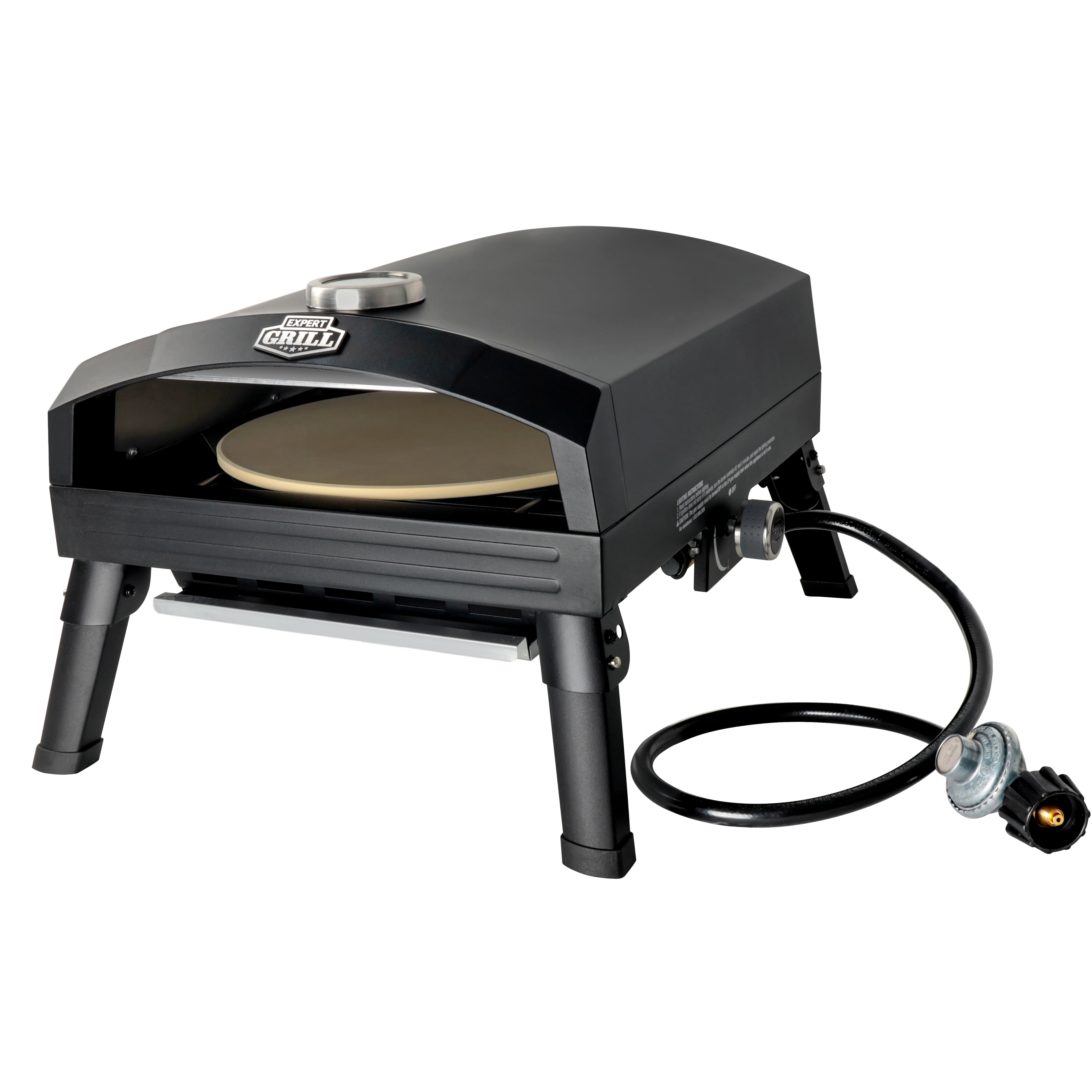 Expert Grill Outdoor Tabletop Propane Gas Pizza Oven, Black, New