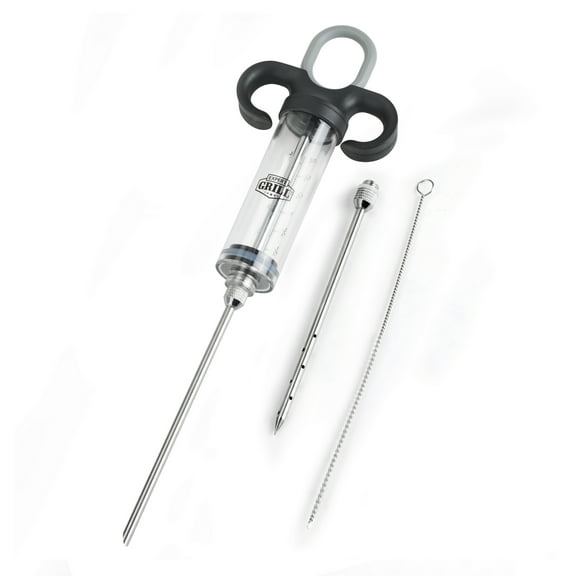 Expert Grill Stainless Steel Meat Injector Syringe Kit with 3 Marinade Needles