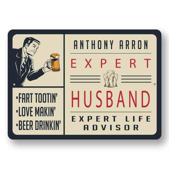 Expert Life Advisor Aluminum Metal Decor Sign - 10x14 inches