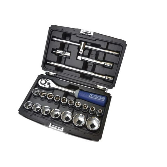 Expert - Socket & Accessory Set of 22 Metric 1/2in Drive