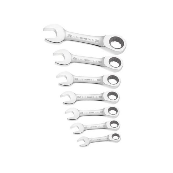 Expert - Stubby Ratchet Spanner Set, 7 Piece