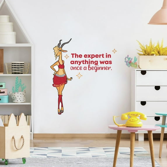 Expert Zootopia Gazelle Life Quote Cartoon Quotes Decors Wall Sticker Art Design Decal for Girls Boys Kids Room Bedroom Nursery Kindergarten Home Decor Stickers Wall Art Vinyl Decoration (20x18 inch)