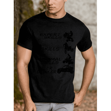 Expert skills ATC ATV Motorcycle UTV humor offroad shirt black or white tee