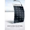 thumbnail image 1 of 100W Flexible Solar Panel SunPower Monocrystalline Lightweight RV Marine Off-Grid Charging MC4 Portable Solar Panel, 1 of 9