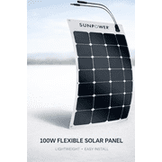 100W Flexible Solar Panel SunPower Monocrystalline Lightweight RV Marine Off-Grid Charging MC4 Portable Solar Panel